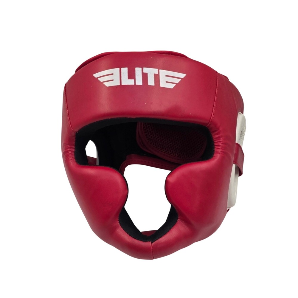 Elite Sports Boxing Headgear Red MMA Muay Thai Sparring Head Guard Protective